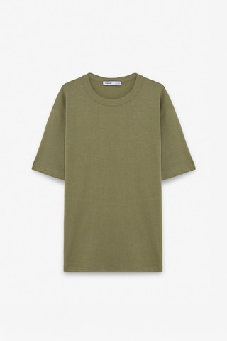Grimelange PELTZ Erkek Relaxed Bisiklet Yaka Kısa Kollu Haki T-Shirt