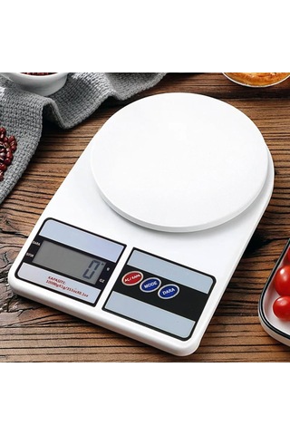 Hedyex Dijital Mutfak Terazisi 10kg - 1gr Yüksek Hassasiyetli Terazi Beyaz