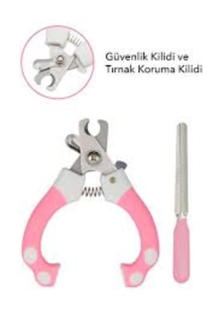 Kedi Köpek Evcil Hayvan Tırnak Makası Törpülü Set. Paslanmaz Çelik. Ergonomik Saplı
