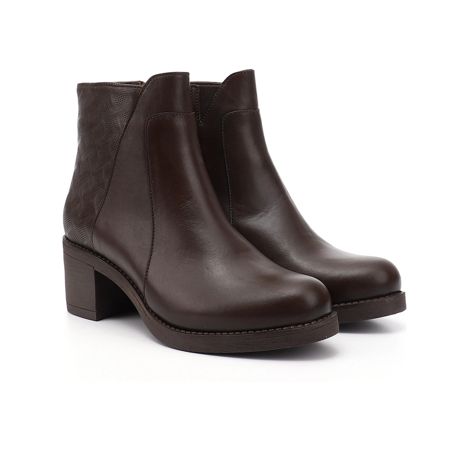 Gönderi R Kadın Kahve Antik Fermuarlı Kalın Topuklu Hakiki Deri Bot Dkzb02842370 Kahve