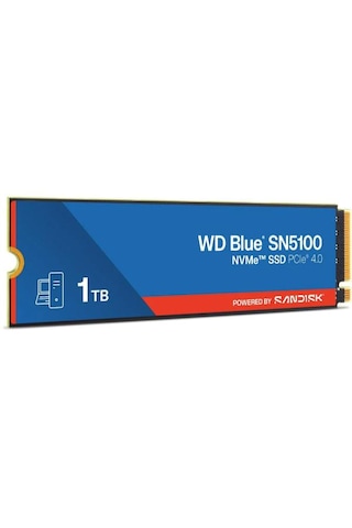 Wd Blue Sn5100 1tb Wds100t5b0e 7100/6700mb/s Pcıe Gen 4.0 M.2 2280 Nvme Ssd 1tb