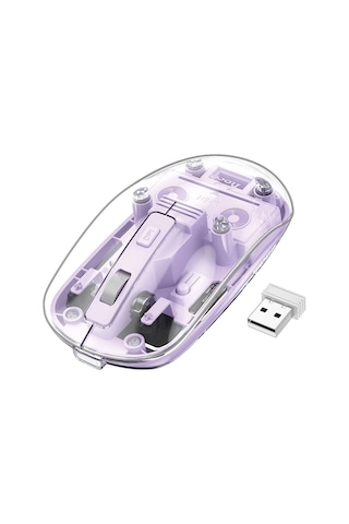 Hoco. Gm29 2.4g Mysterious Business Çift Modlu Sessiz Kablosuz Mouse - Mor Diğer