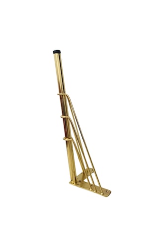 4'lü Metal Mobilya Ayağı Gold 32 Cm Sehpa Puf Koltuk Ayağı Vidalı Hairpin Ayak Altın
