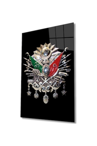 Miyrem Glasses Collection -a1^ Osmanlı Arması Tuğrası Cam Tablo