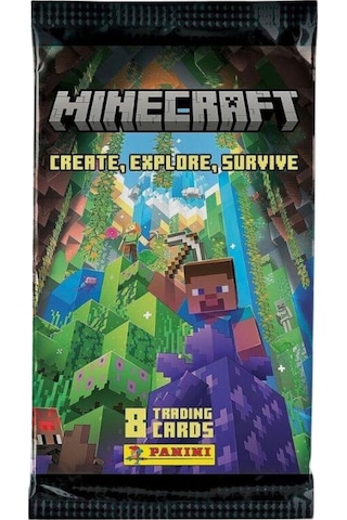 Toyika Panini Lisanslı Minecraft Koleksiyon Trading Cards 8li - 0264