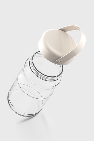 Renga Macro 1700 Ml Bej Kapaklı 3'lü Cam Kavanoz Seti 131074 Bej