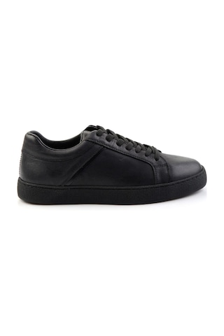 Siyah Hakiki Deri Erkek Sneaker E01593002703 Siyah