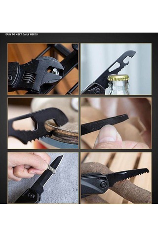 Yaleker 2cr13 Çelik Çok İşlevli Klop, Katlanabilir Tasarım, 21mm Açılış, Dış Mekan Tamiri, 155mm Uzunluk, Güvenli Kilitli Kolu