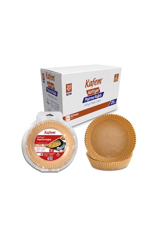 Kafem Airfryer Pişirme Kağıdı Yuvarlak 20 x 25'li 20 CM