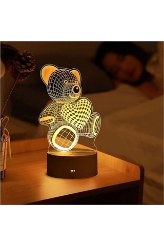 Dancemonkey 3d Lamba İçin Akrilik Usb Led Gece Işıkı Noel Partisi 2