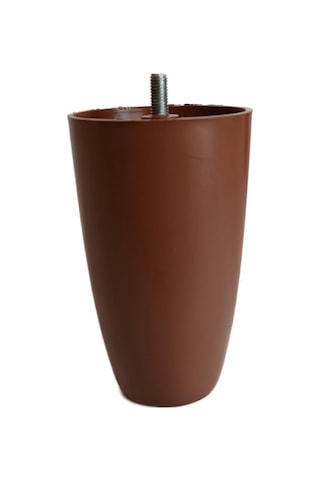 Armut Plastik Baza Mobilya Koltuk Ayağı 4 Adet Ceviz 12 CM M8 Vida