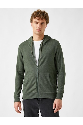 Ltb Vınee Fermuarlı Hırka Sweatshirt Kapüşonlu 1784 Haki