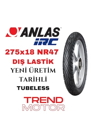 275 X 18 Nr-47 Tubeless Dış Lastik - Anlaş Irc Marka Yeni Üretim