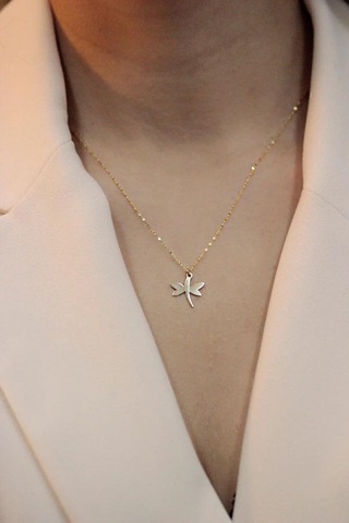 Diamine 14 Ayar Altın Yusufcuk Kolye