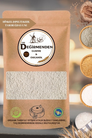 Taş Değirmenden Gurme & Organik Atalık Dinkel Spelt Kızıl Tam Buğday Unu 1 KG