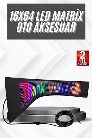 Araç İçi Cama Yapışan Led Tabela Çeşitli Renk