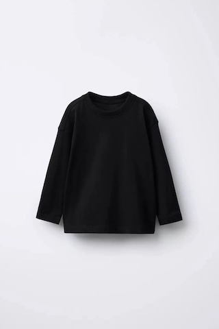 Poala Kids Siyah Uzun Kol Basic Tshirt