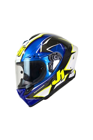 Just1 J-gpr Baldassarri Replika Kapalı Motosiklet Kaskı Siyah Mavi Beyaz Siyah - Mavi