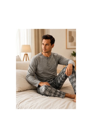 Moon Line Erkek Pijama Takımı Gri - 919190436 Gri Moon Line Erkek Pijama Takımı Gri - 919190436 Gri