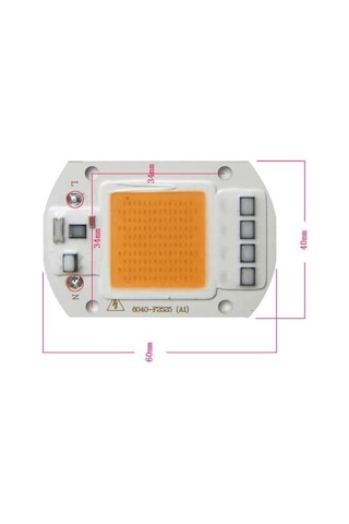 Gün Işığı 220V Projektör Cob Led 50W Driver Çipli