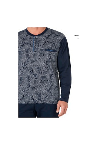 Pierre Cardin 6111 Erkek Uzun Kollu Yakası Düğmeli Pijama Takım-lacivert Lacivert