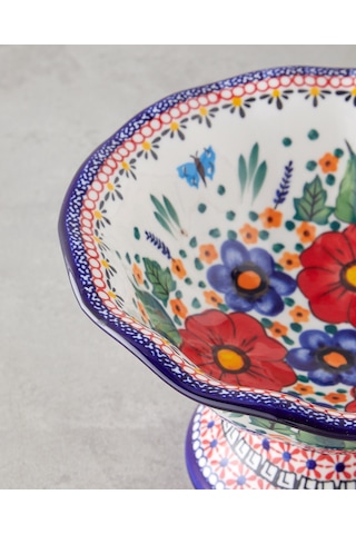 English Home Whimsy Stoneware Sunumluk 23x23x14 Cm Renkli Renkli