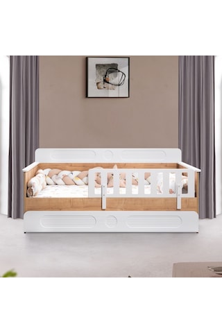Yavrulu Karyola, Flora Yavrulu Montessori Karyola - Ceviz + 2 Adet Comfort Yatak
