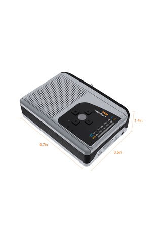 Ezcap-234 Kaset Teyp Oynatıcı Taşınabilir Am - Fm Radyo - Gri - Siyah