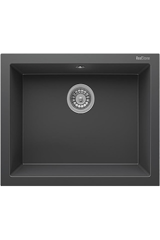 Real Stone K012 Antrasit Mutfak Evyesi + Abant Antrasit Arıtmalı Mutfak Bataryası Antrasit