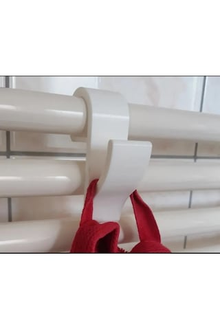 6 Adet Duşakabin Havlupan Petek Banyo Mutfak Kancalı Havlu Bornoz Askısı Beyaz