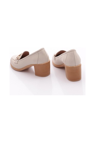 Dgn 25030 Kadin Loafer Ayakkabi Ekru