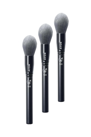 Avon Tam Örtücü Kubbeli Fondöten Fırçası Üçlü Set