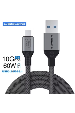 Ugourd 1-metre Pd 60w Usb To Type-c 3.2/gen2/10gbps E-marker Çip