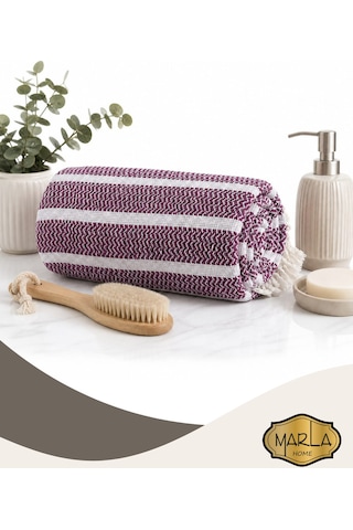 %100 Pamuk Dokuma Peştemal Havlu Plaj & Banyo Havlusu 100x170 Cm Bordo