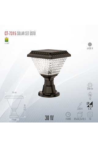 Cata Ct-7315 Solar Setüstü Lamba