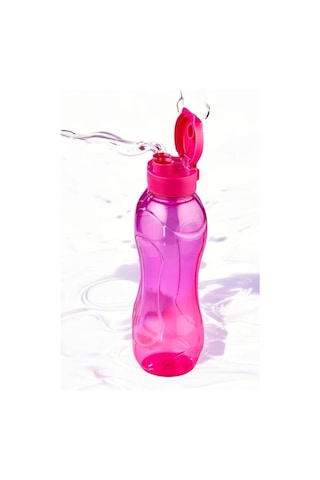 Pembe 750 Ml Şeffaf Öğrenci Beslenme Suluk Okul Ofis Spor Salonu Yürüyüş Su Şişesi Mug Matarası Pembe