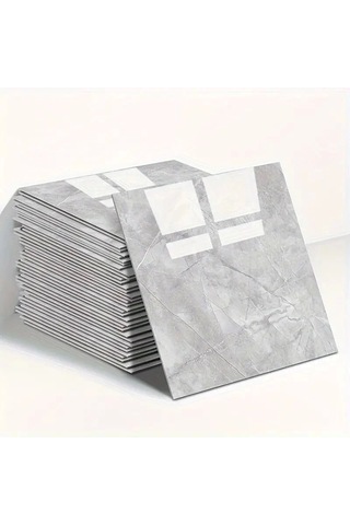 Gri Mermer Desen Du Sticker 30 30 Çok Renkli