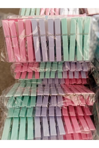 Plastik Mandal & Sağlam Mandal & 24 Adet Mandal Çamaşır Mandalı HV