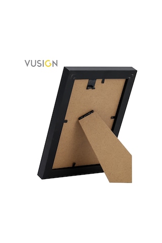 Vusıgn Mdf Fotoğraf Çerçevesi Siyah Kabartmalı Çerçeve Masaüstü Ve Duvar Askılı 2'li Set