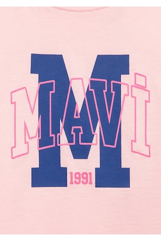 Mavi - M Logo Baskılı Pembe Tişört 7610390-71007 Pembe