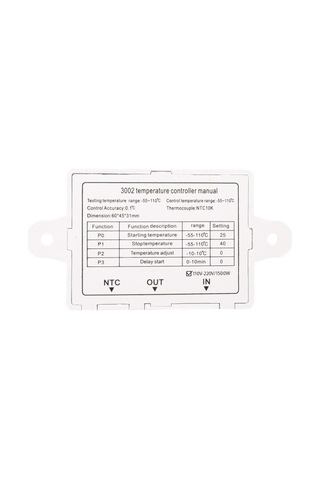 Powermaster Xh-w3002 220v Dijital Kuluçka Sıcaklık Termostat Kontrol Anahtarı Modülü