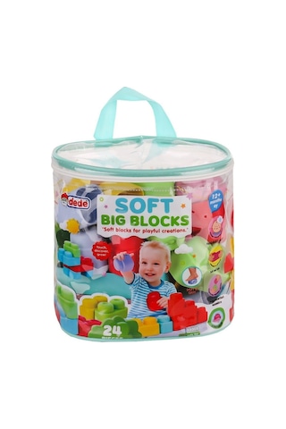 24 Parça Yumuşak Big Bloklar İle Eğlenceli Oyun