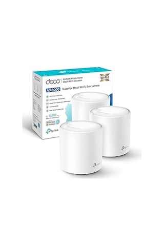 Tp-link Deco X50 3-pack , Ax3000 Mbps, Yapay Zeka Desteği, Gigabit Portları, 150 Cihaza Kadar Bağla