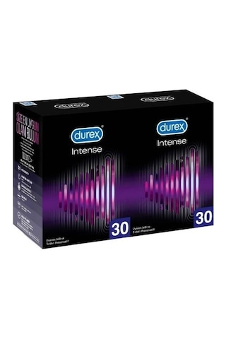 Durex Intense Uyarıcı Jelli ve Tırtıklı Prezervatif 2 x 30'lu