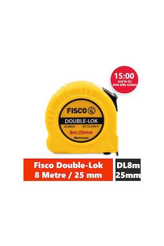 Fisco Double-lok 8 Metre / 25 Mm Çelik Şerit Metre Dl8m/25 MM