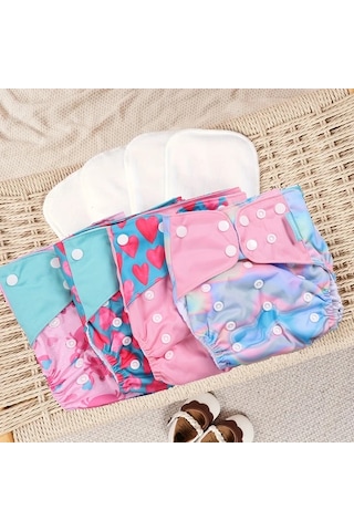 Maxaccess Happyflute 8 Adet Yıkanabilir Cep Bez Seti Mikrofiber Ekli Bebek Ürünleri Plaj Kombin Diğer