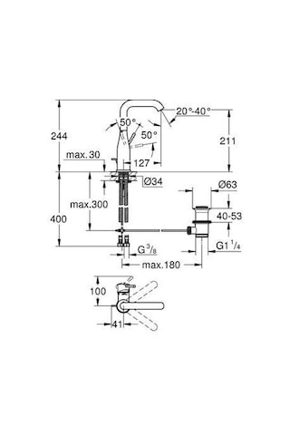 Grohe Essence Tek Kumandalı Lavabo Bataryası 32628001