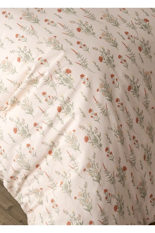 %100 Pamuk Ranforce Lora Çift Kişilik Nevresim Takımı Pudra 200x220 Cm Çok renkli