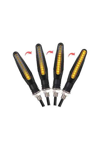 Techmaster Zxd-04 12V Su Geçirmez Motosiklet Led Çakarlı Sinyal Lambası
