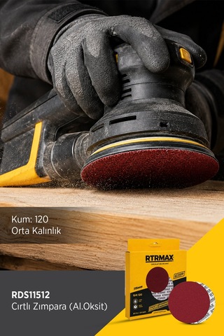 Rds11512 Alüminyum Oksit Cırtlı Zımpara 115 Mm - Kum: 120 - 20 Adet